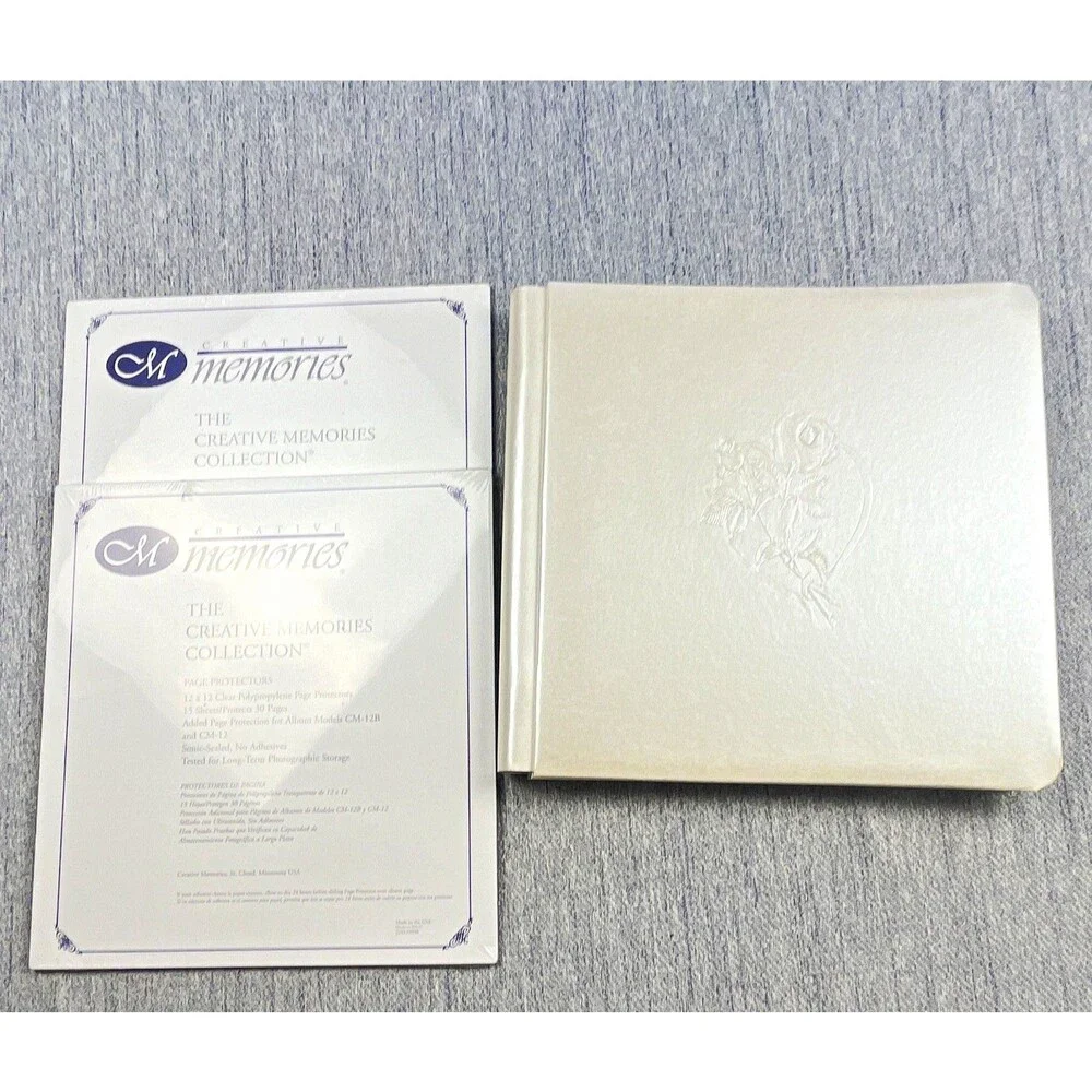 Creative Memories Wedding Scrapbook Album excellent Bundle 2 Pack Page Protector